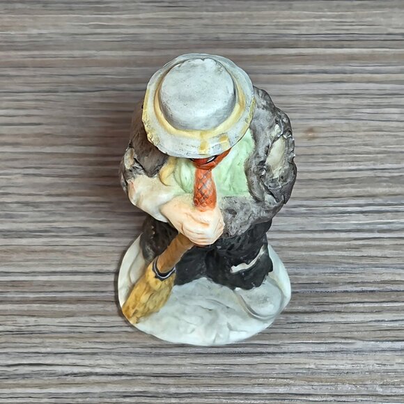 Vintage Hand-painted Emmett Kelly, Jr. w/ Broom– Flambro Miniature Collection - Picture 5 of 6